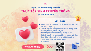 Quỹ Vì Tầm Vóc Việt (VSF) tìm kiếm thực tập sinh truyền thông (part-time)